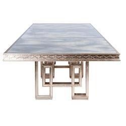 Silver Leafed Dining Table
