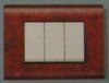 Electronic Switch Front Cover Plate With Base Frame - (American Cherry)