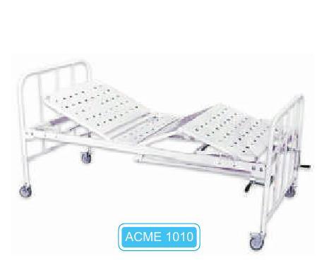 Fowler General Hospital Beds (MEDICOM - 1010) - Rectangular MS Tubes, 2030x900x600mm, Epoxy Coated | Adjustable Backrest, Knee Rest, Four Sections, Perforated CRC Sheet