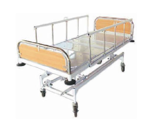Mechanical ICU Hospital Beds - MS Tube Frame, CRC Sheet Top, Aluminum Side Rails | Adjustable Backrest, Knee Rest, Hi-Low, IV Rod