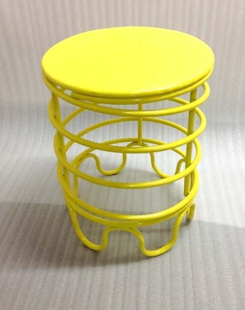 Iron Twisted Round Stool