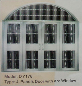 4-Panels S.S. Door With Arc Window (DY 178)