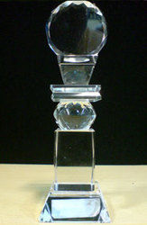 Crystal Ball Plate Pillar Trophy