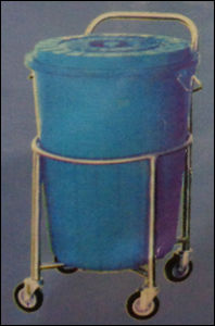 Hospital Solid Linen Trolley With Plastic Bucket