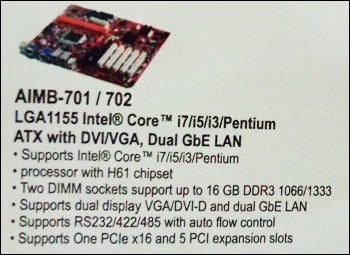 Industrial Advance ATX Mother Board (AIMB-701)