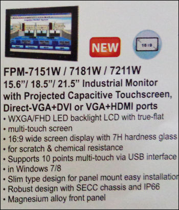 Industrial Monitor With Projected Capacitive Touchscreen