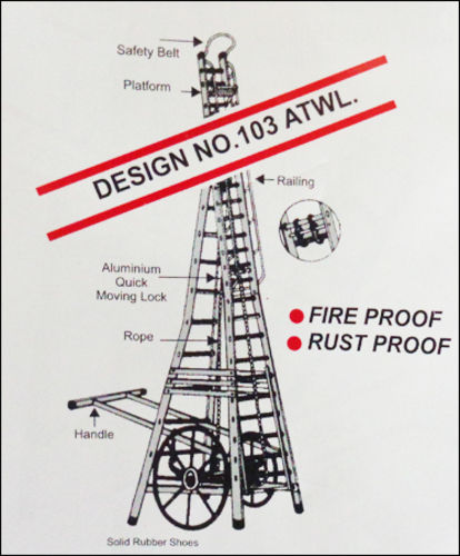 Aluminium Telescopic Tower Ladder (Design No. 103 ATWL)