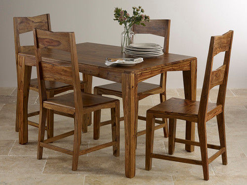 Solid Wooden Dining Set - Premium Quality Hardwood, Elegantly Crafted for Timeless Durability and Comfort 