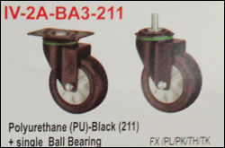 Pu Black Single Ball Bearing Castor Wheel