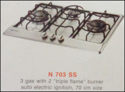 Three Burner Kitchen Hob (N 703 SS)