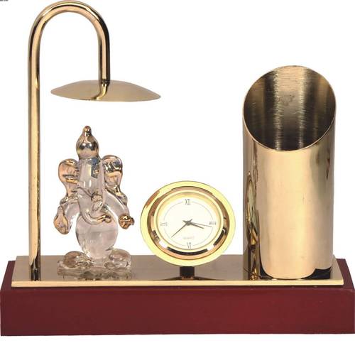 Table Beauty Brass and Crystal Ganesh (TC-188G W/B)
