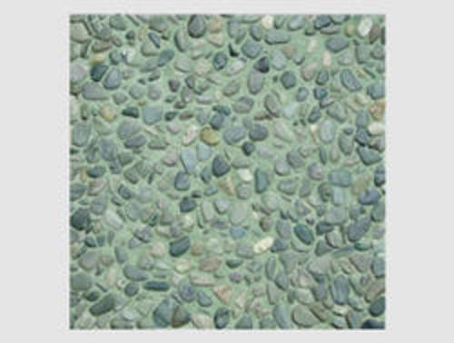 Green Pebbles On Green Base Tile