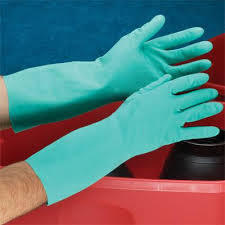 Flock Lined Rubber Gloves