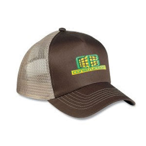 Brown Mesh Back Trucker Cap