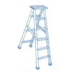 Folding Step Ladders - Lightweight Aluminum, Versatile Multi-Purpose Design, Easy Storage Solution