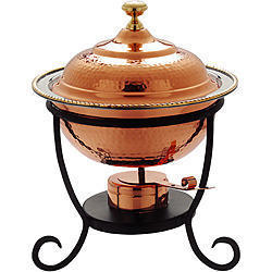 Round Copper Chafing Dish