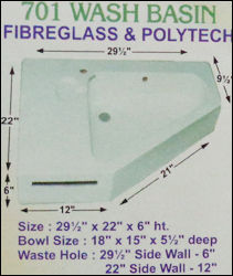 फाइबरग्लास और पॉलीटेक वॉश बेसिन