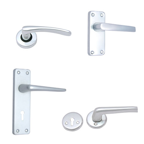 Aluminium Handles With Back Plates And Rosettes