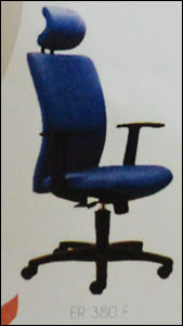 High Back With Neck Rest Blue Color Revolving Office Chair