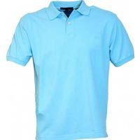 Men Sky Blue Polo T-shirt