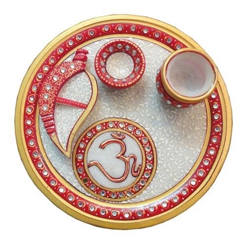 Poojan Thali-III (Marble)