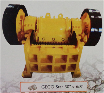 Stone Crusher Machine - Metal, 30" x 6/8" , New Yellow and Black Finish, Automatic Operation, Low Power Consumption