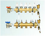 5-Way Brass Manifold Set for Floor Heating System