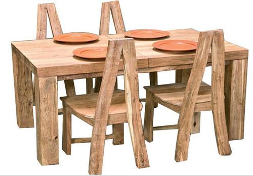 Designer Wooden Dining Table and Chairs (NK-3193)
