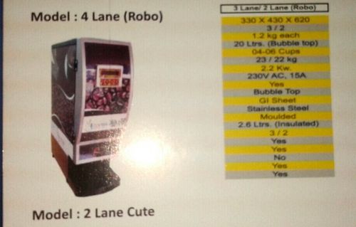 2 Lane Cute Coffee and Tea Vending Machine