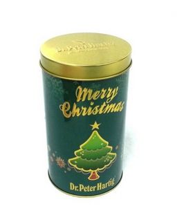 Round Food Grade Metal Christmas Chocolate Boxes