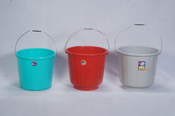 Plastic Water Bucket - High-Grade Plastic, Various Sizes and Colors | Versatile for Residential Use, Stylish Design Options