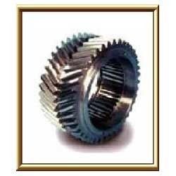 Black And Golden Double Helical Gear