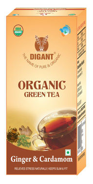 Digant Organic Green Tea (Ginger and Cardamom)