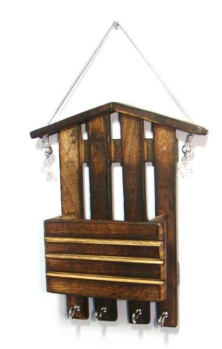 Key Hanger Hut Shapped With Letter Holder