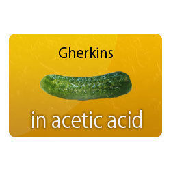 Gherkins in Acetic Acid