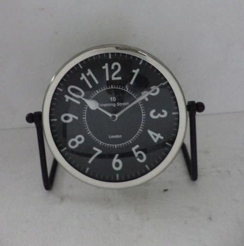 Two-Tone Metal Table Clock