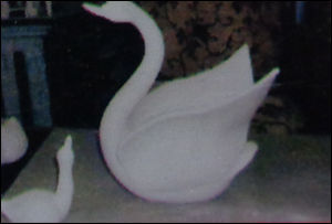 Marble Swan Sculpture