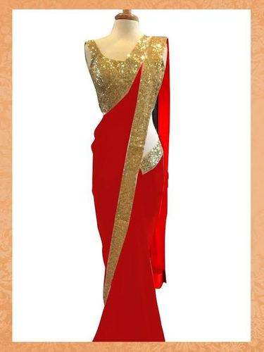 Red Georgette Saree