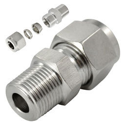 SS Connector With Ferrule Fitting