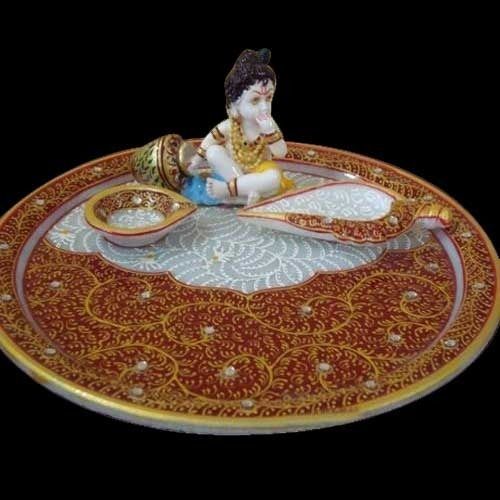 Marble Pooja Thali - High Quality Marble, Various Shades & Designs | Exquisite Finishes for Divine Rituals