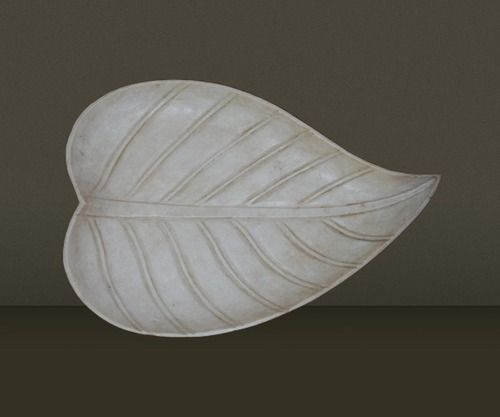 White Marble Leaf Tray