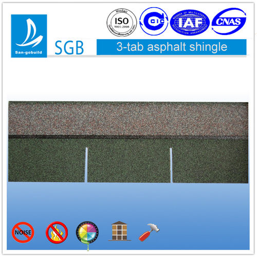 3-Tab Green Asphalt Roofing Shingle