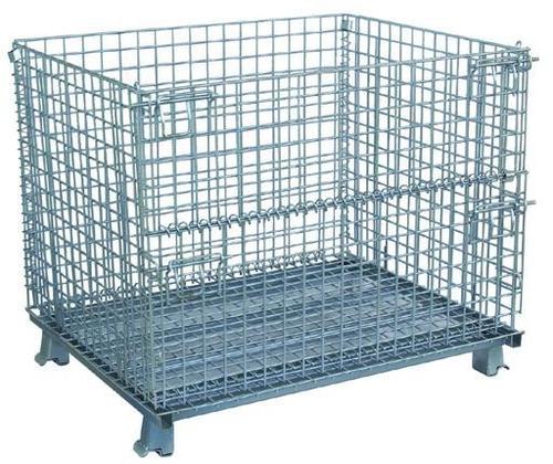 Wire Mesh Roll Container For Warehouse Pallet Rack Storage