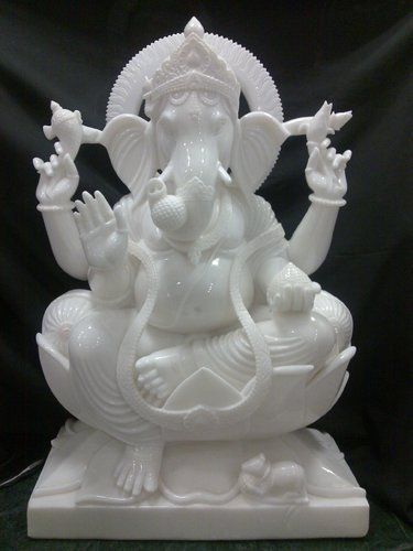 White Marble Lord Ganesh Statue