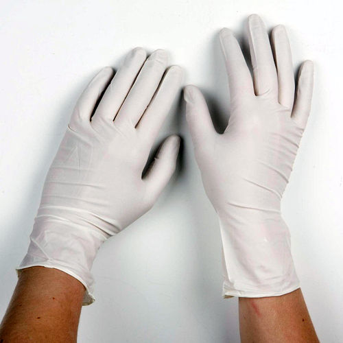 White Colored Examination Gloves