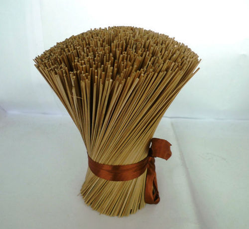 Round Bamboo Sticks - Diameter 1.3mm x 8''/9'' Length | Natural Color, Smooth Finish, Low Wastage Below 3%