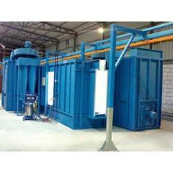 Blue Automatic Powder Coating Booth