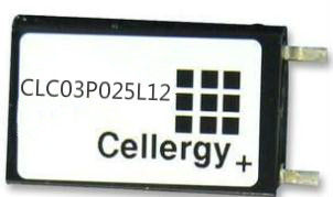 Cellergy Electrochemical Super Capacitor (CLC03P025L12)