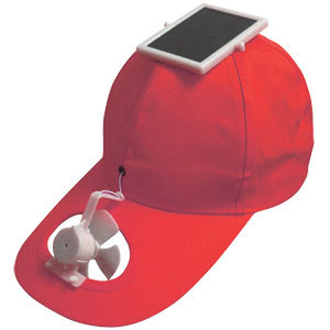 This is a cap with a small ventilating fan for human face/head. 