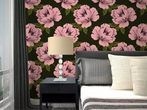 Floral Design With Sprinkled Gold Wallpaper